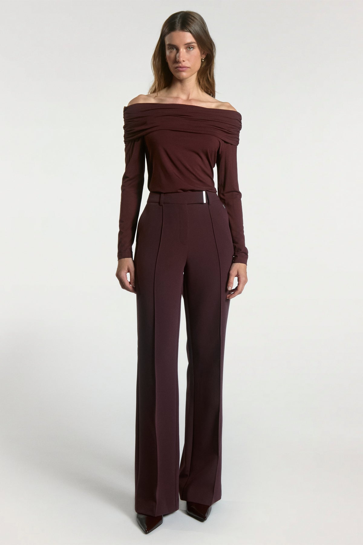 Josie top bordeaux