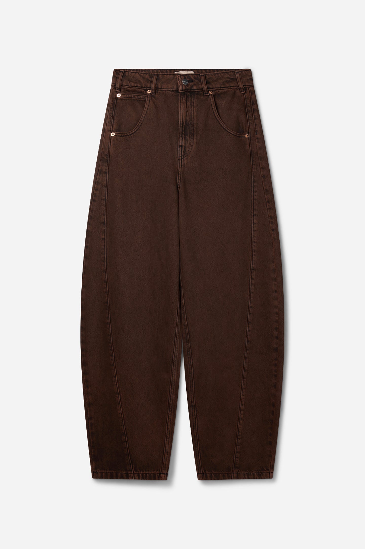 Daley barrel jeans bruin