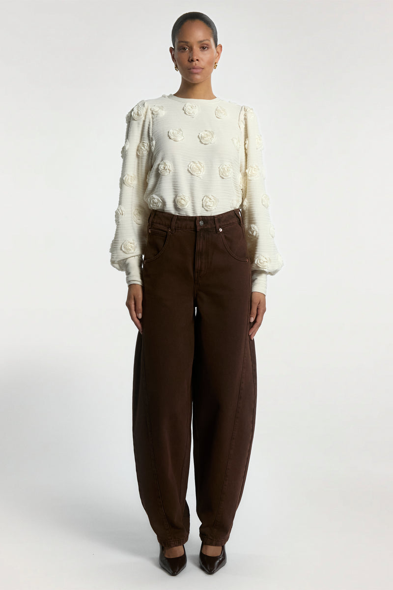 Daley barrel jeans brown