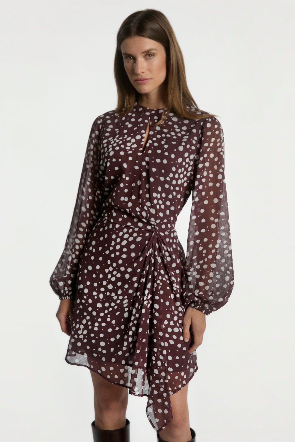 Falin Burgundy Dress