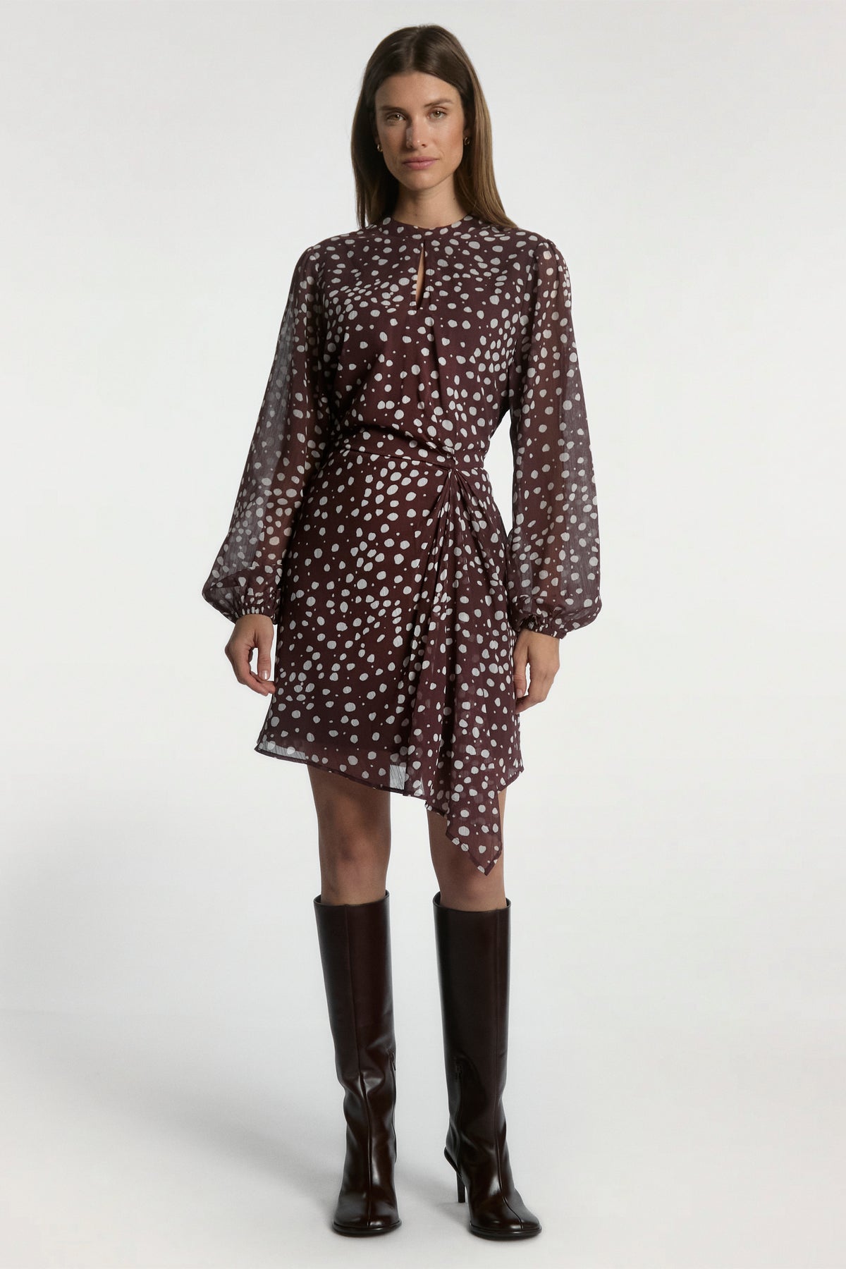 Falin Burgundy Dress