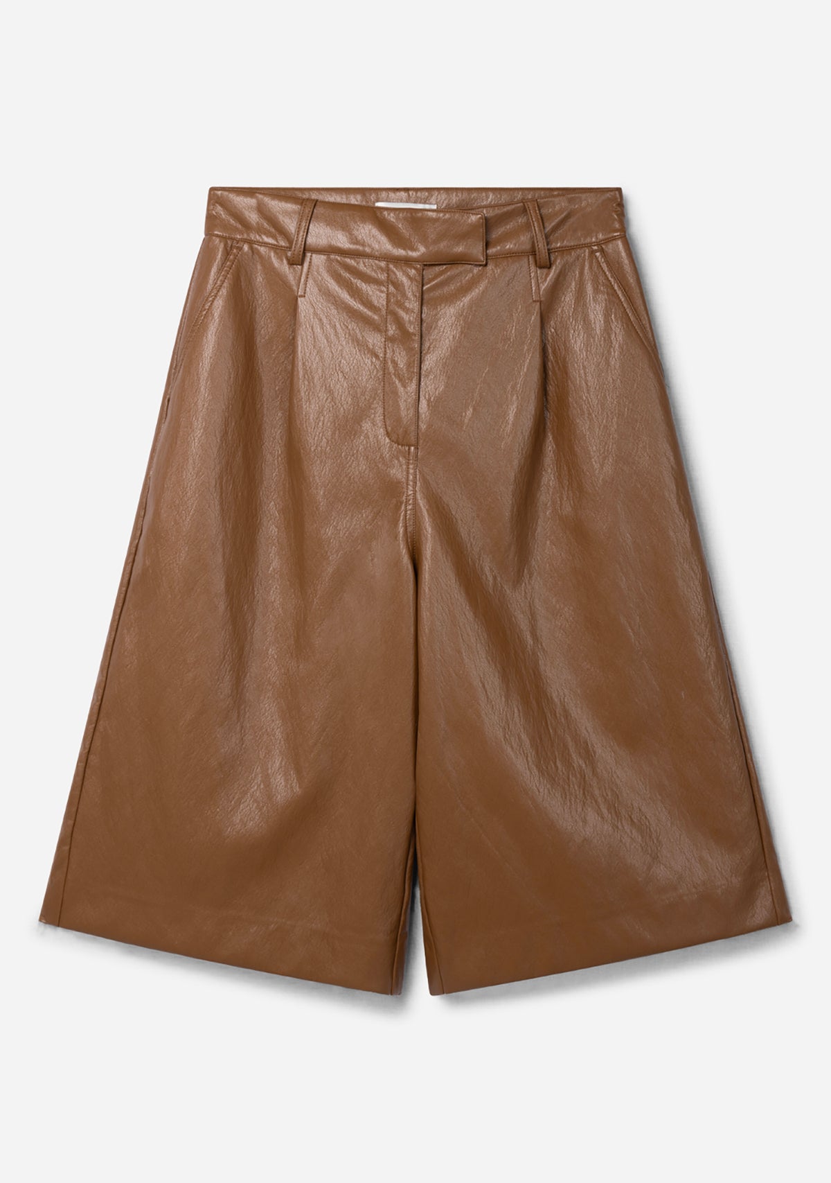 Inaya PU shorts brown