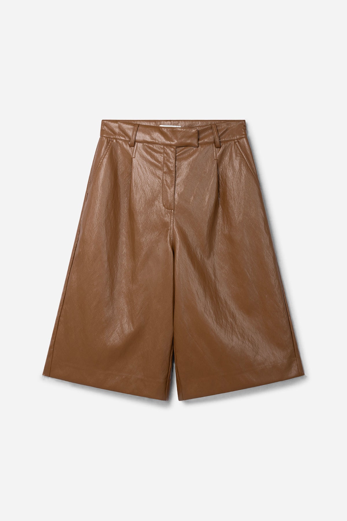 Inaya PU shorts brown