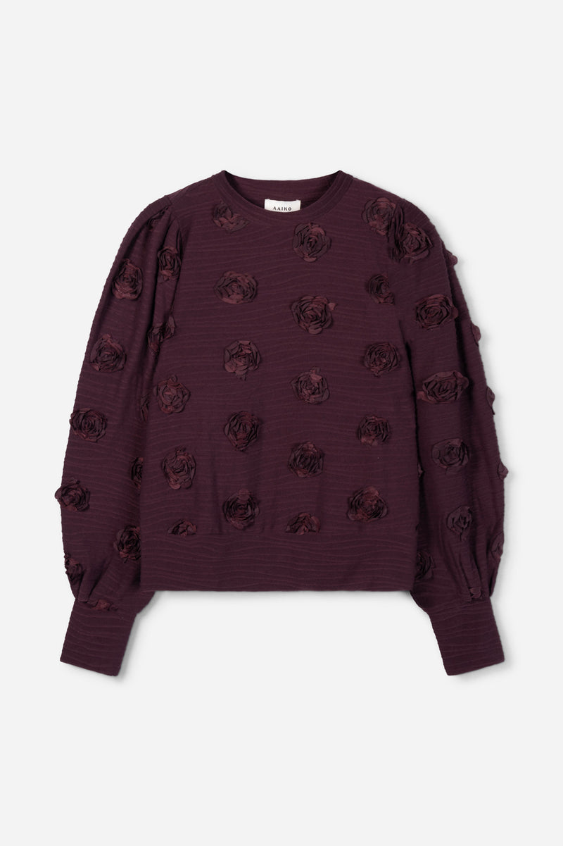Isha top bordeaux