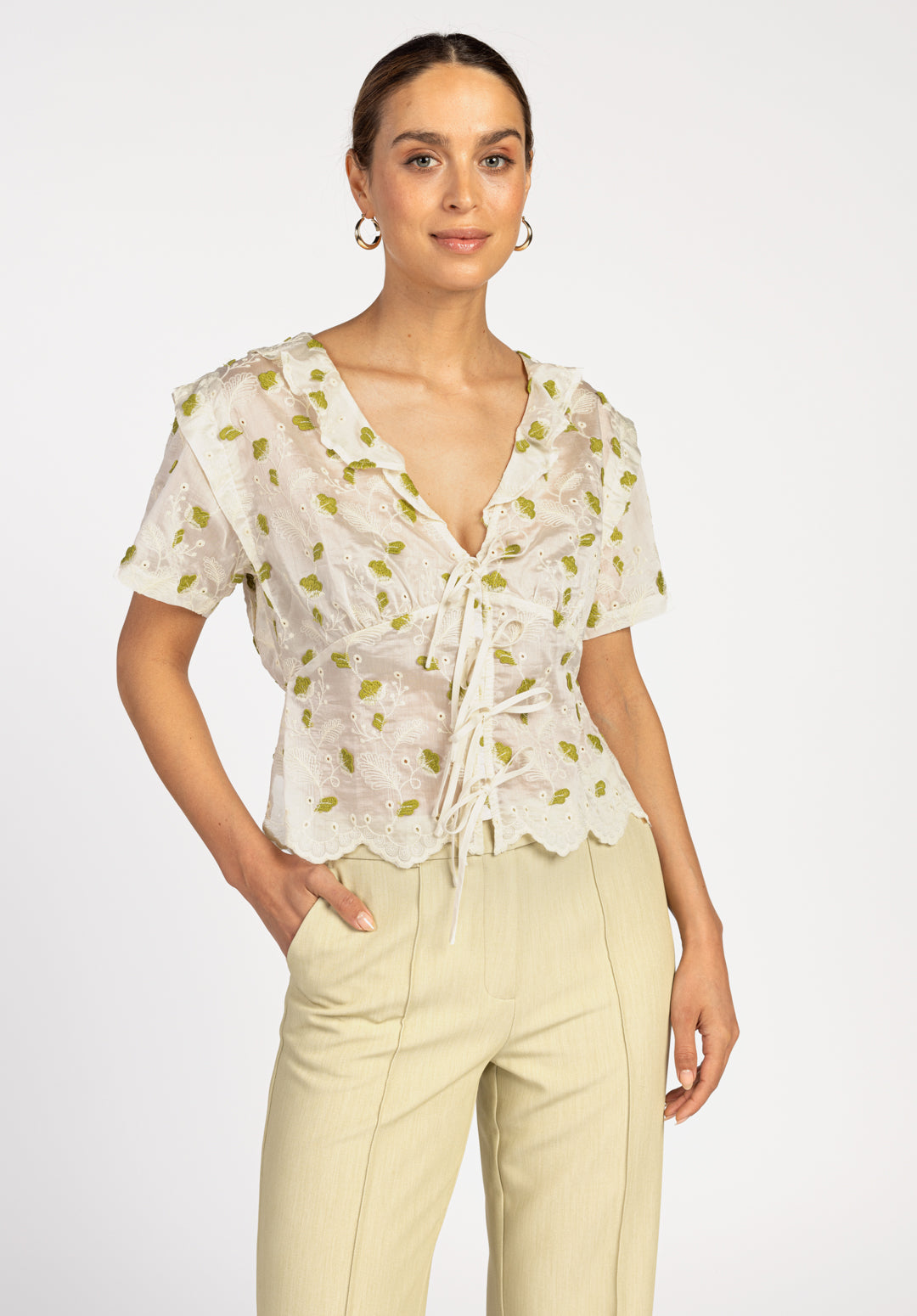 Julyn Blouse Floral Embroidery