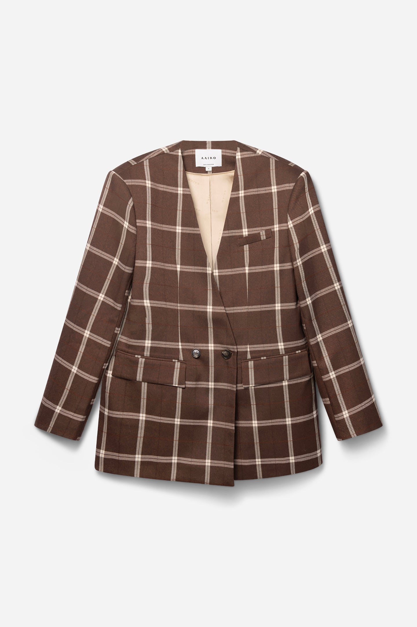 Luray check blazer bruin