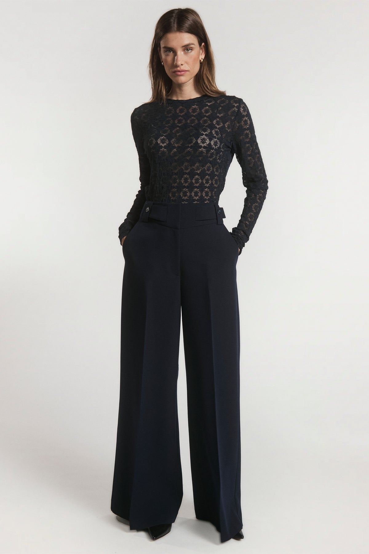 Mason top blauw