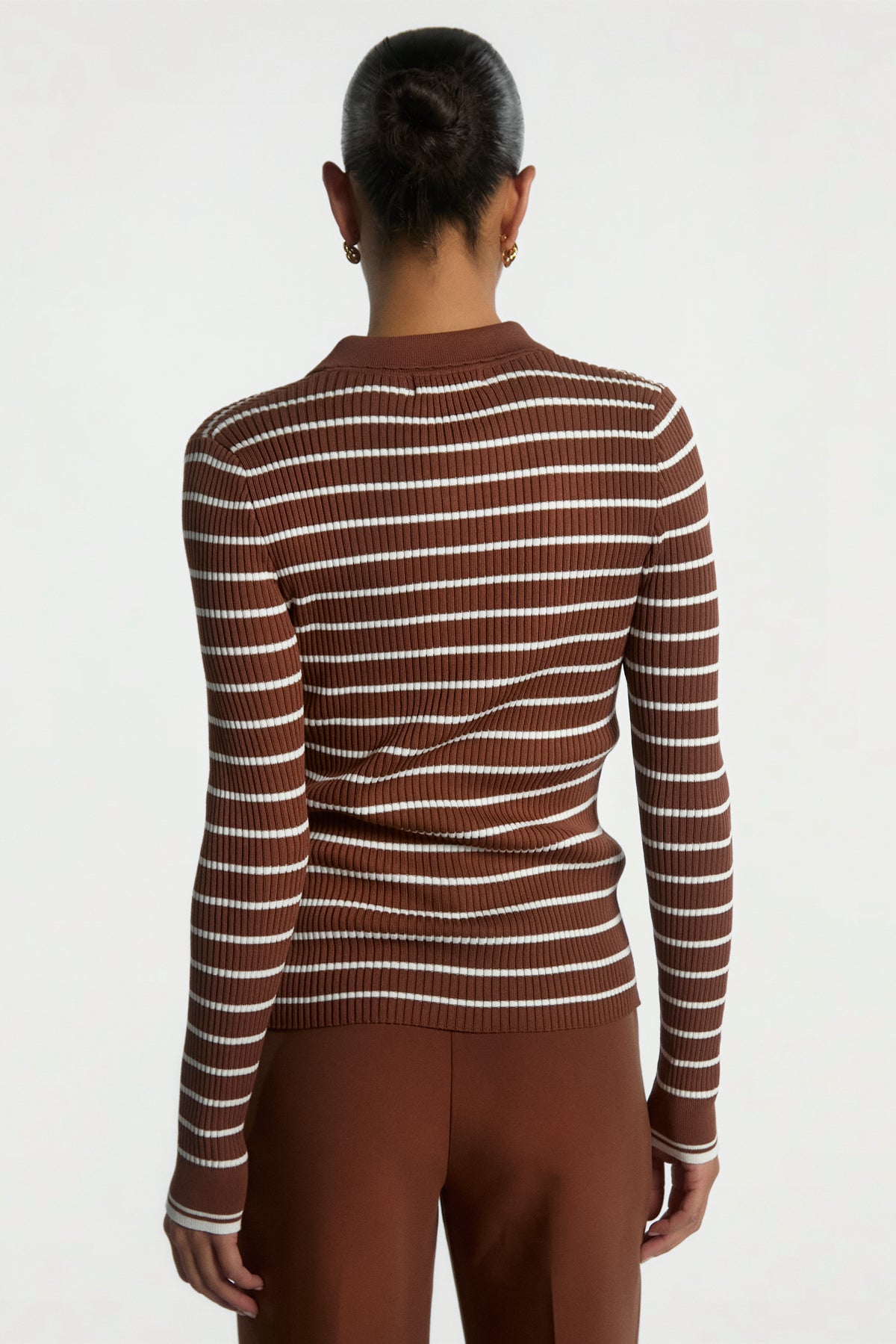 Olin stripe top bruin