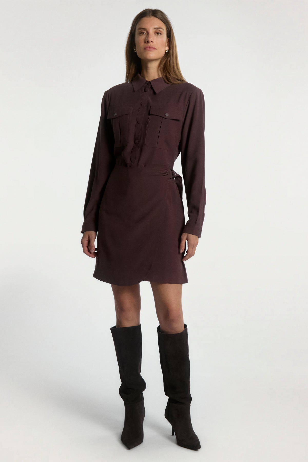 Yven Burgundy Dress