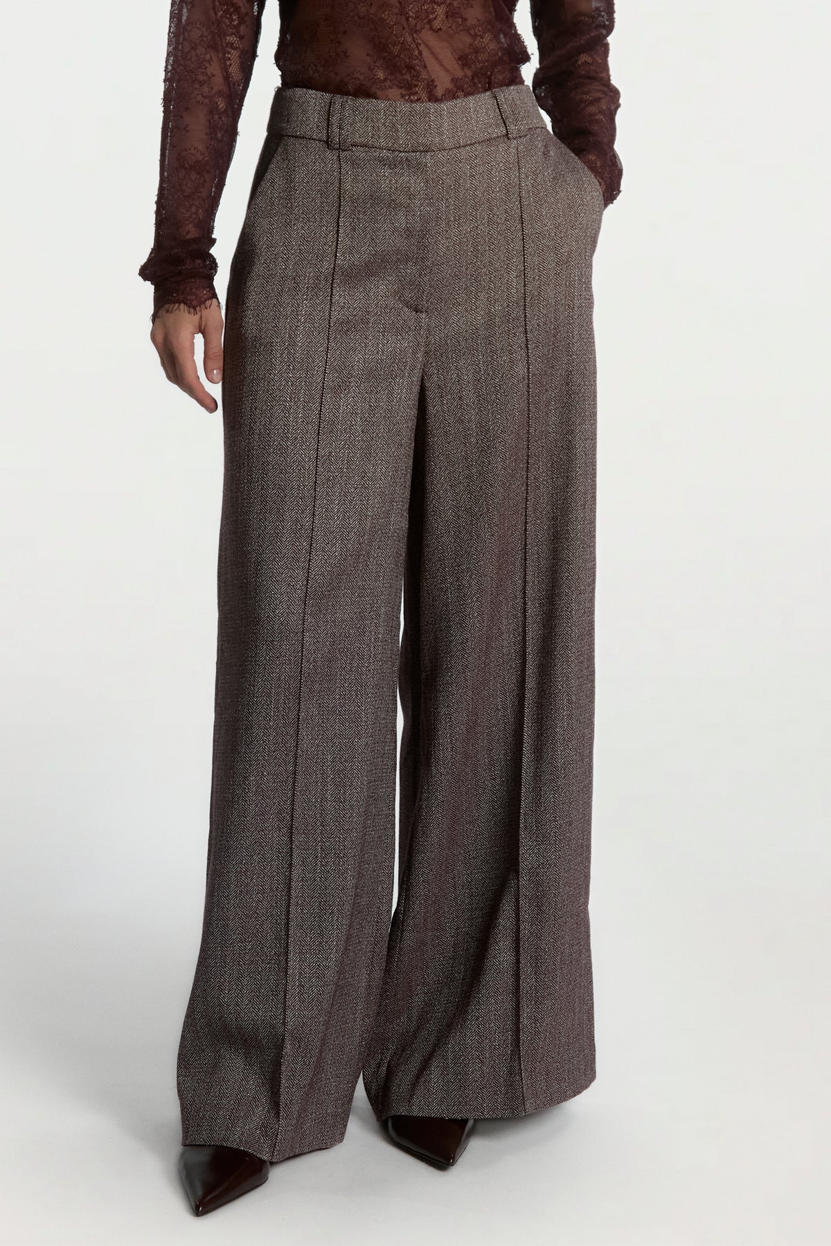 Nore Melange Burgundy Pants