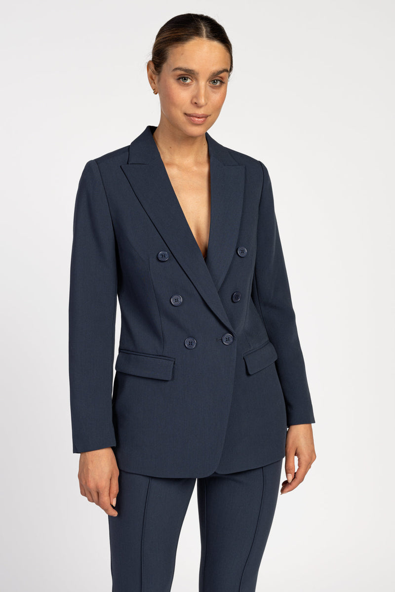 Perize blazer donkerblauw