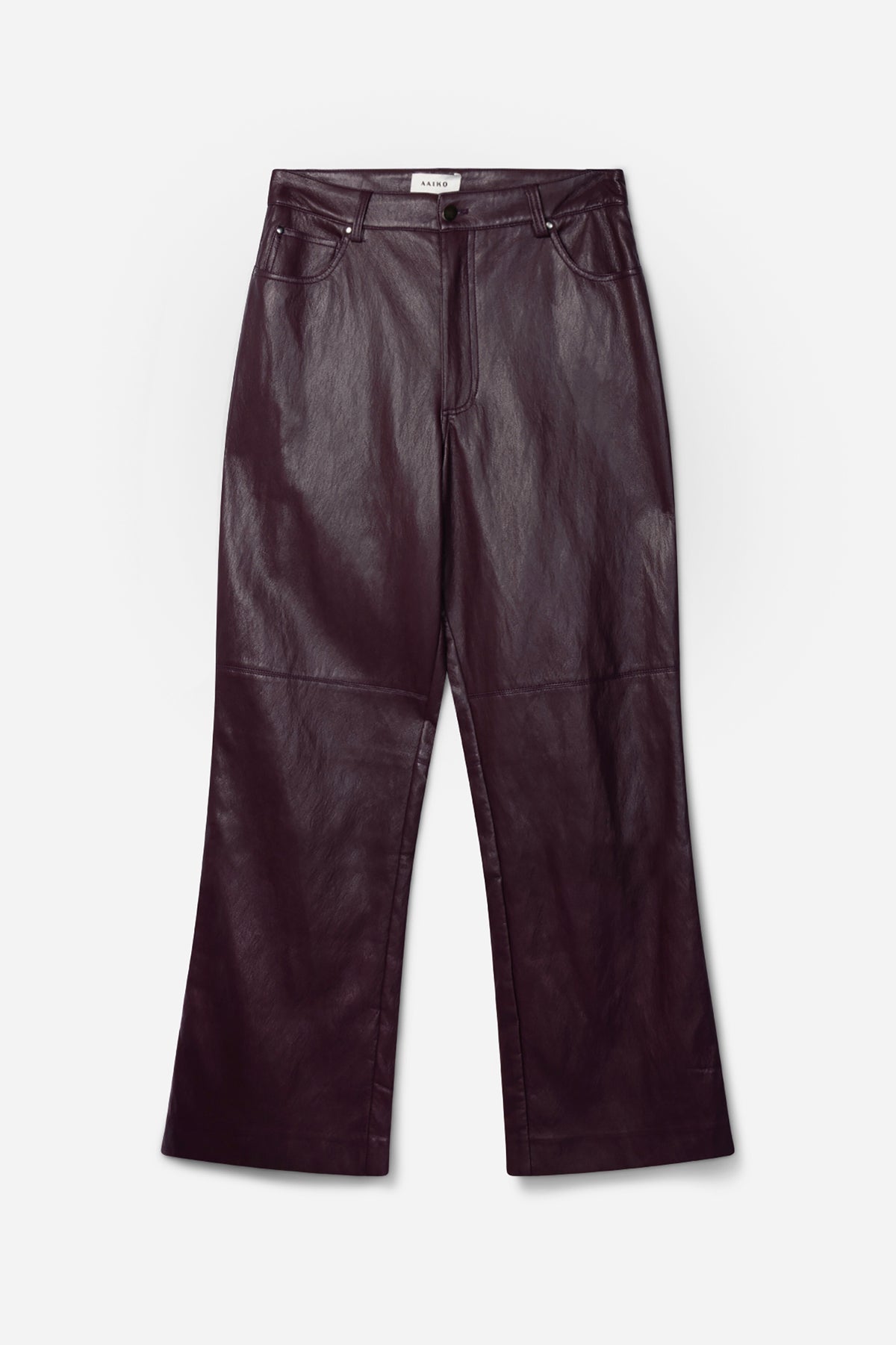Rianne PU Pants Burgundy