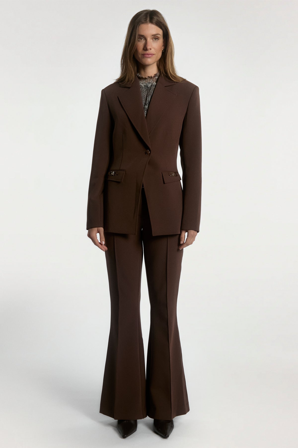 Toulon blazer donker bruin